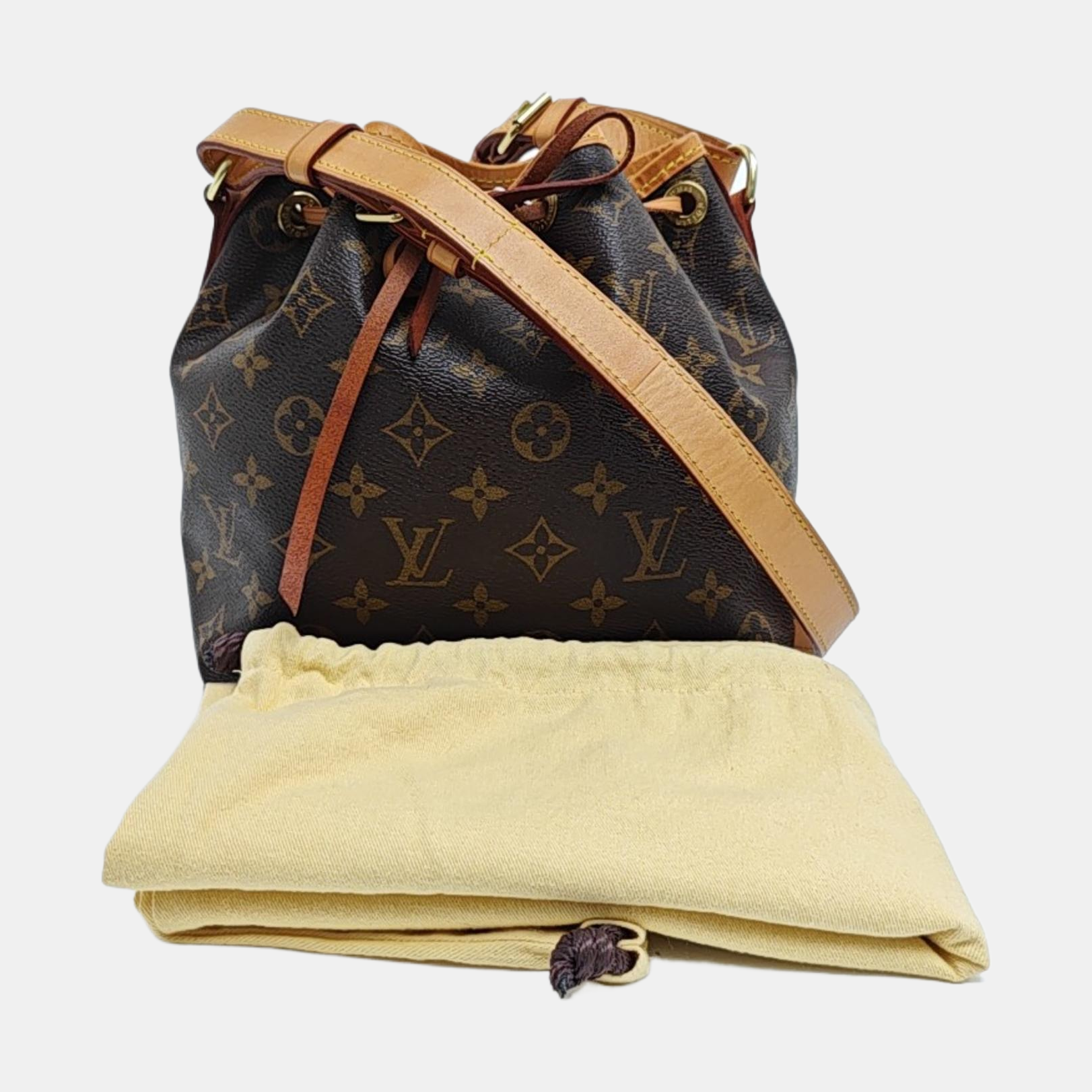 NOÉ BB Monogram Coated Canvas Brown