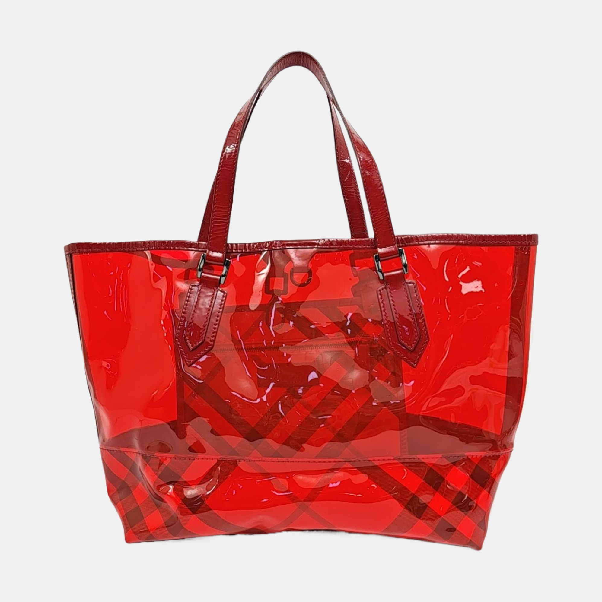Plastic Tote Bag Red
