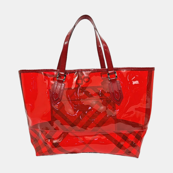 Plastic Tote Bag Red