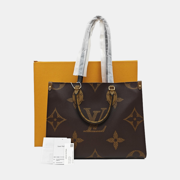 ONTHEGO MM Monogram Coated Canvas Brown