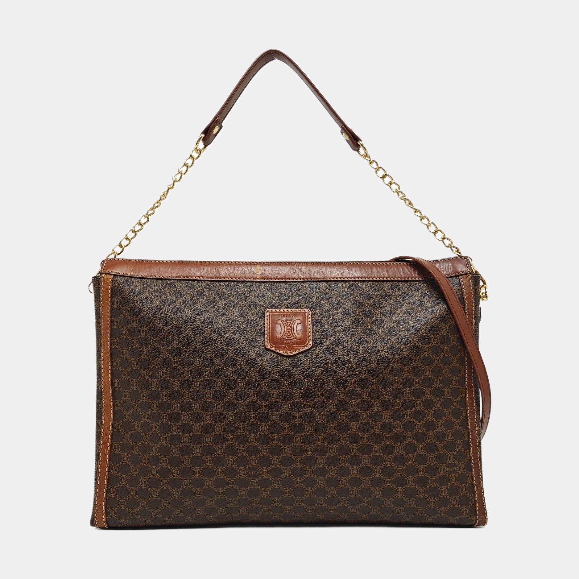 MACADAM CLUTCHES Coated Canvas Brown