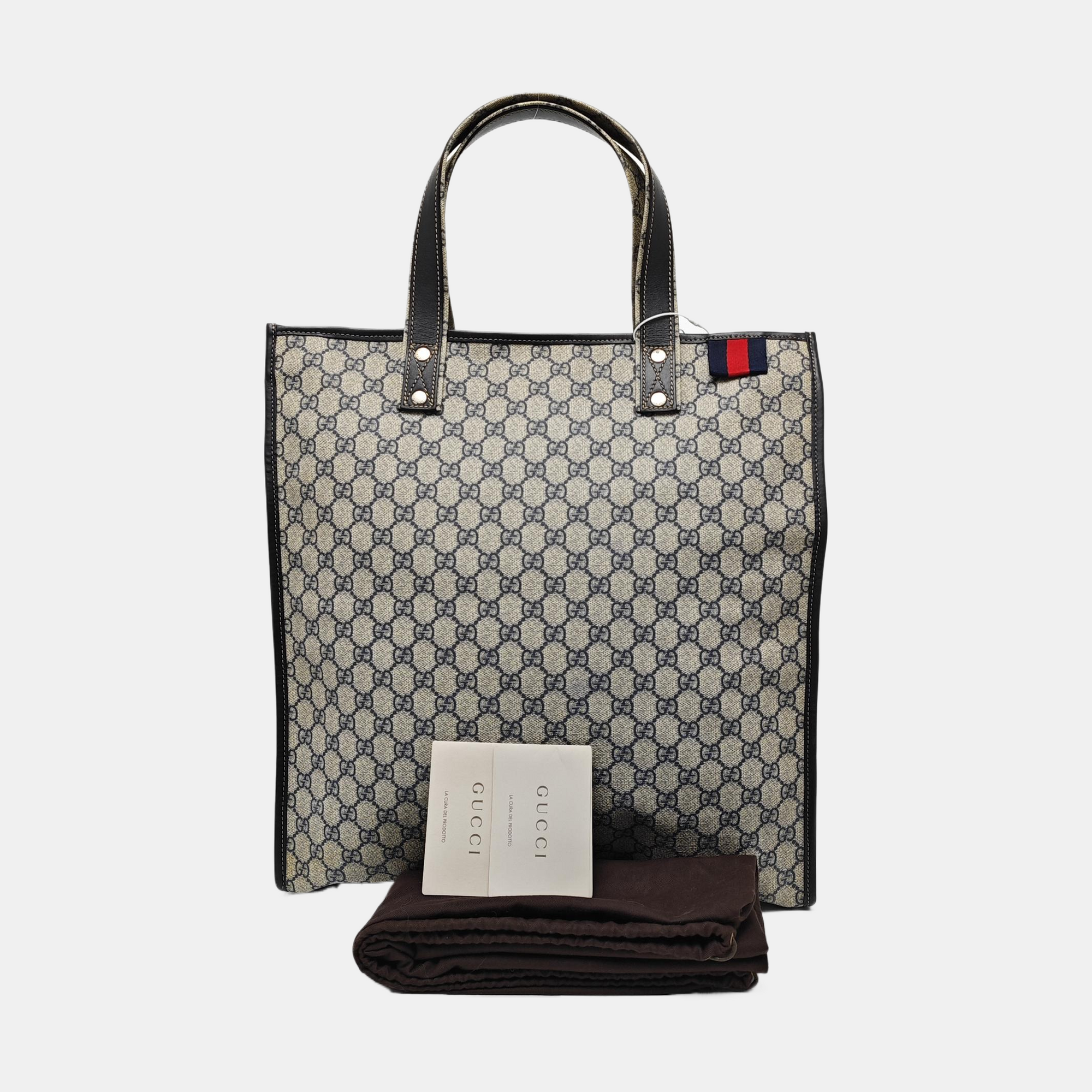 Monogram Coated Canvas Tote Bag Black