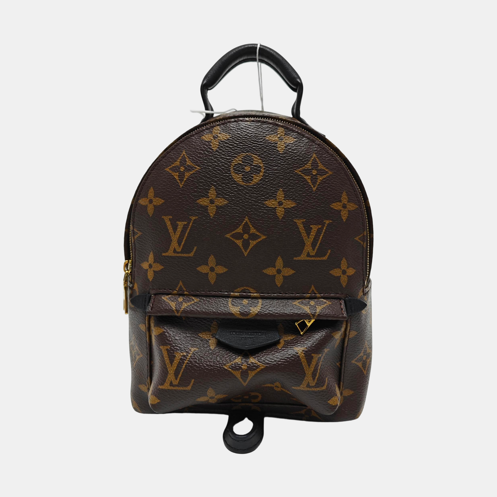 PALM SPRINGS Mini Monogram Coated Canvas Brown