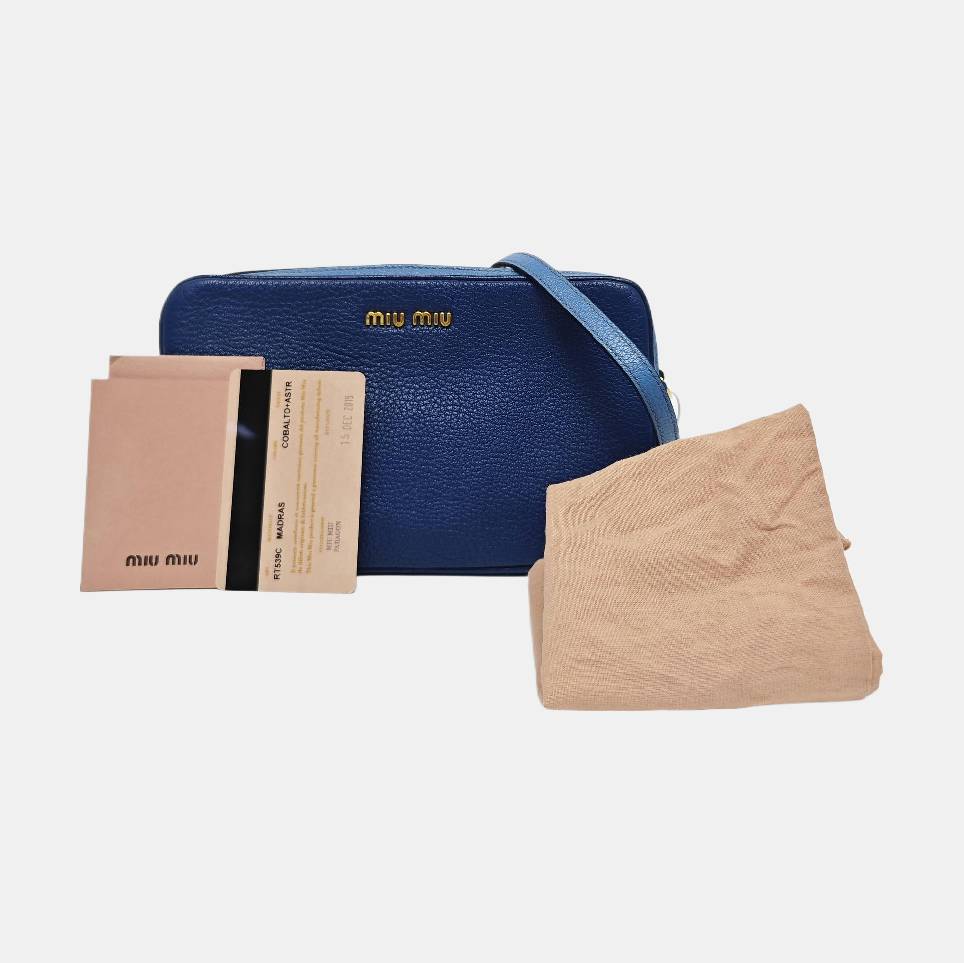 Calfskin Shoulder Bag Blue