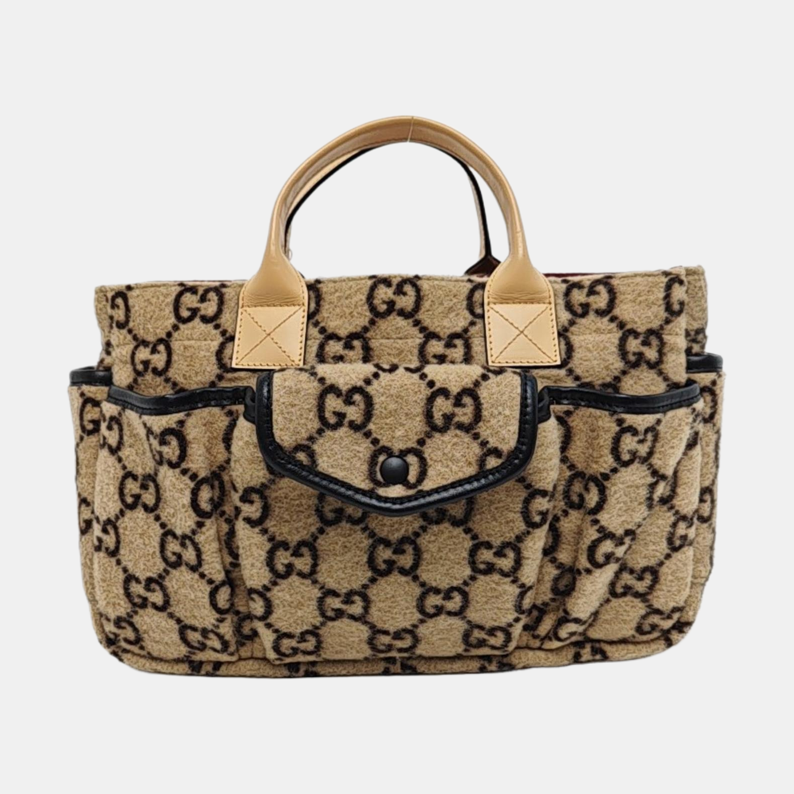 Monogram Felt Tote Bag Beige