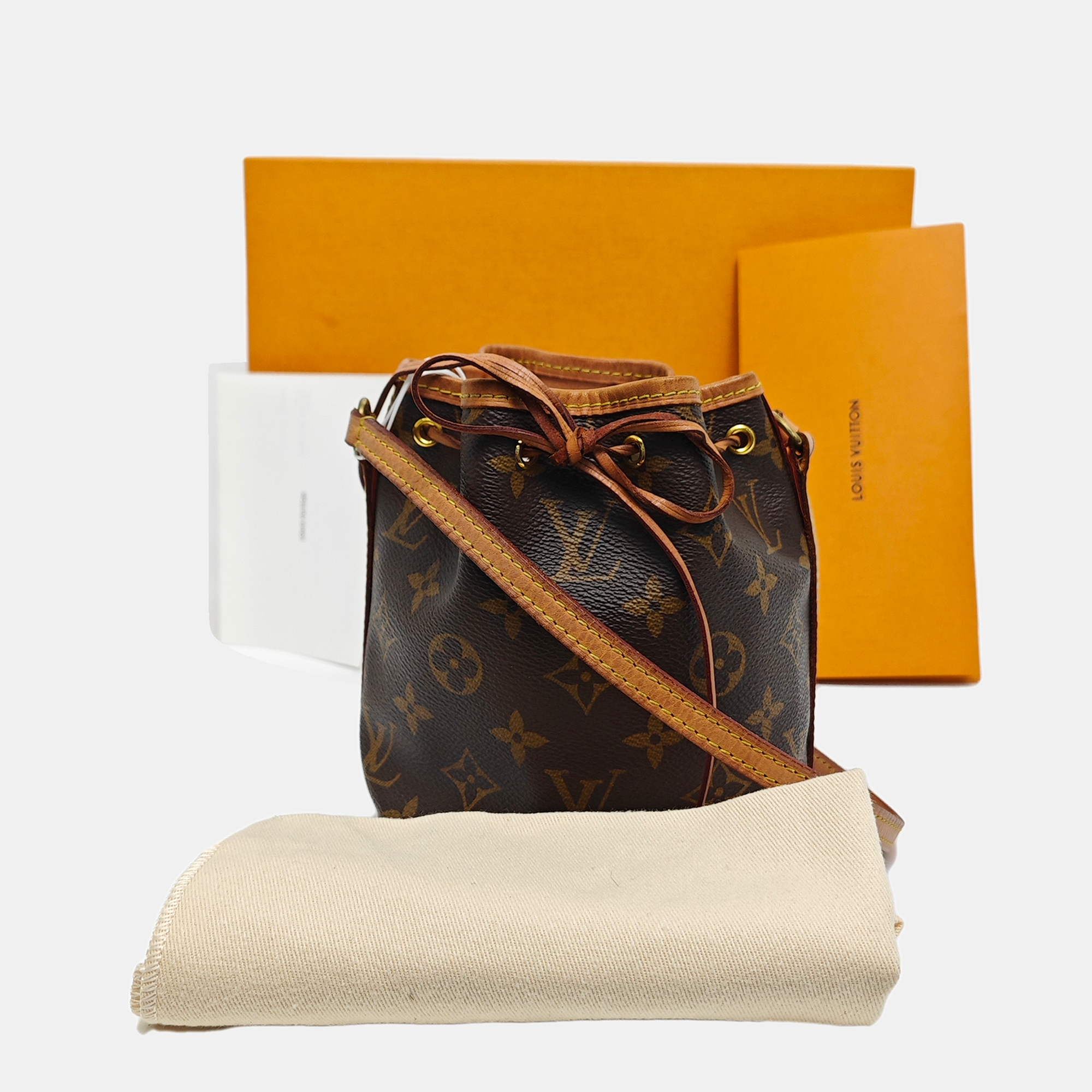 NÉONOÉ Nano Monogram Coated Canvas Brown