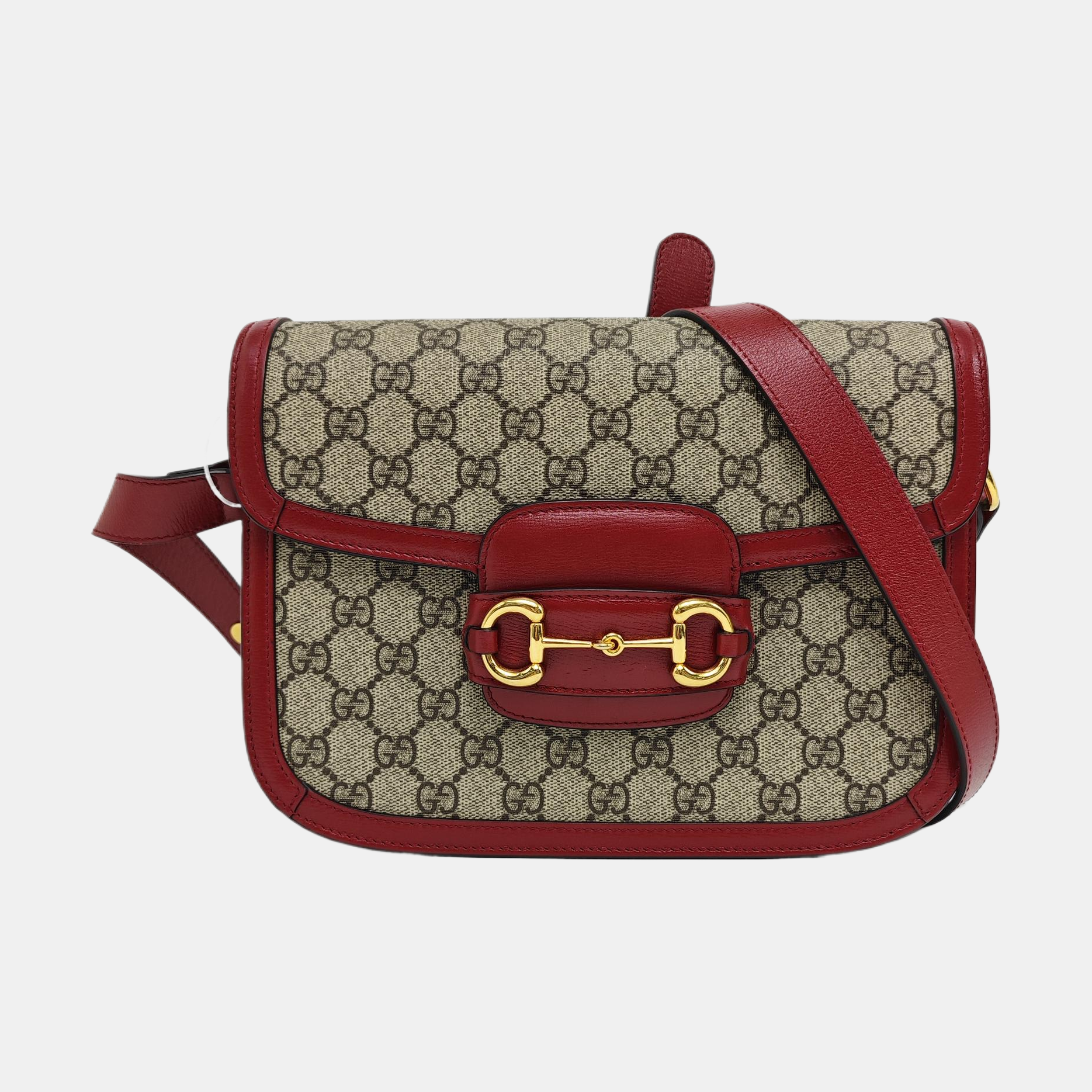 Horsebit 1955 Small Monogram Coated Canvas Beige