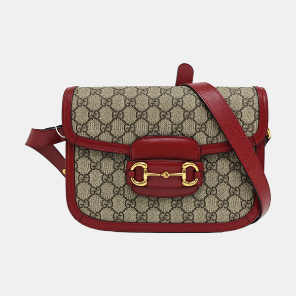 Horsebit 1955 Small Monogram Coated Canvas Beige