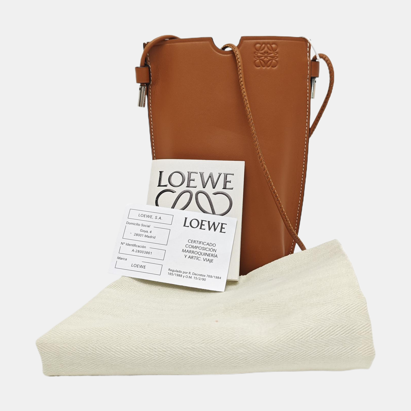 Calfskin Shoulder Bag Brown