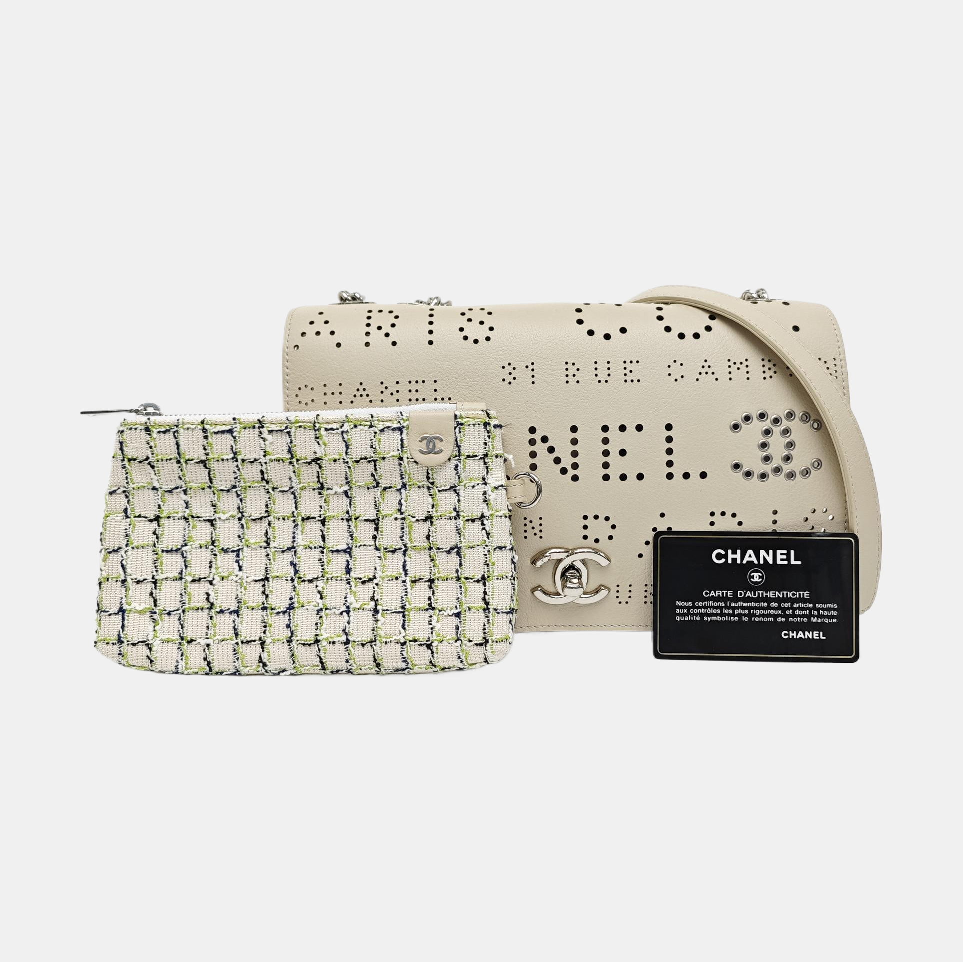 Calfskin Shoulder Bag White