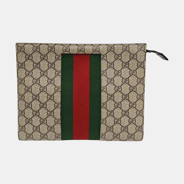 GG Supreme Monogram Coated Canvas Black