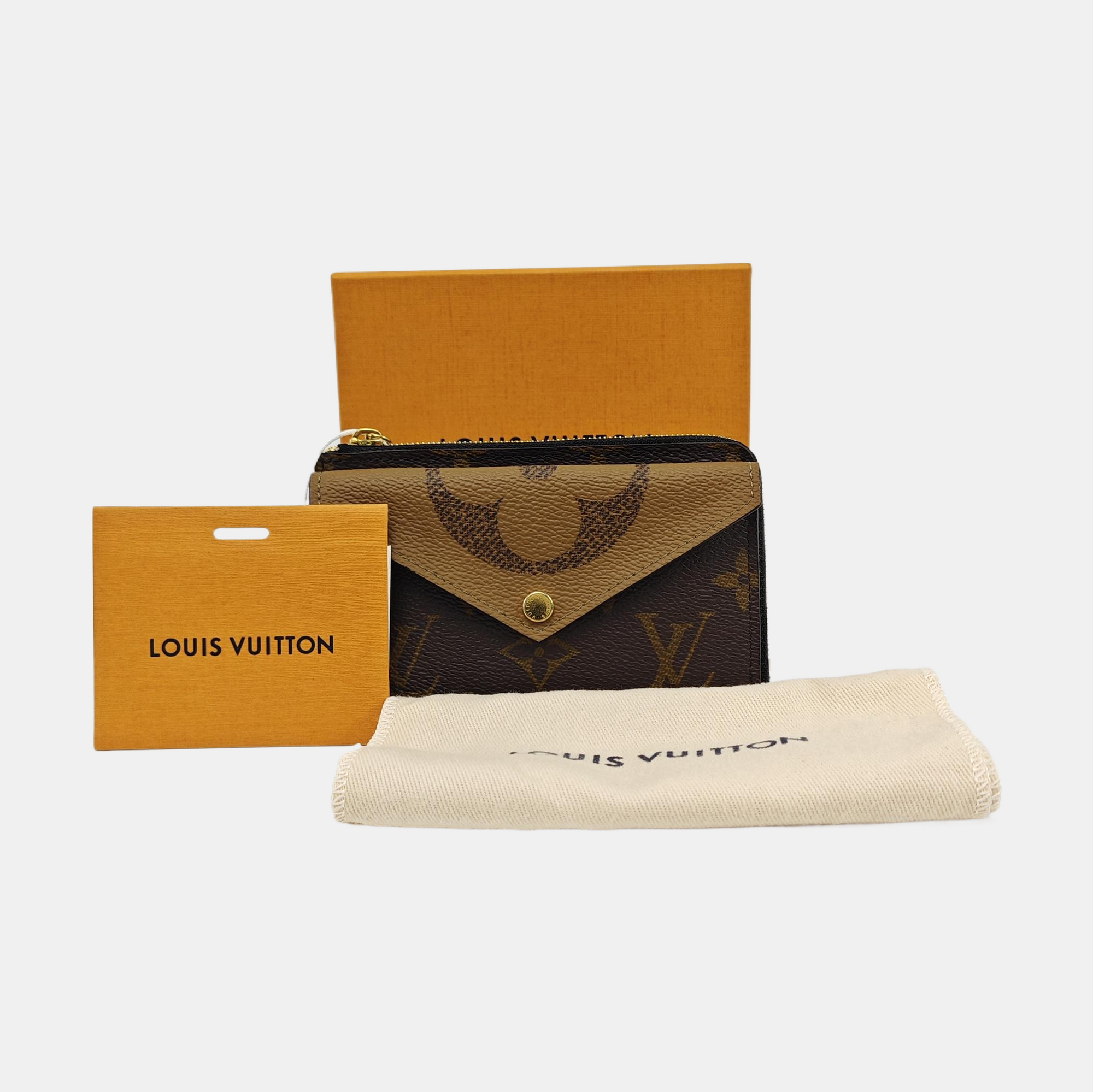 RECTO VERSO Monogram Coated Canvas Brown Coin Purse