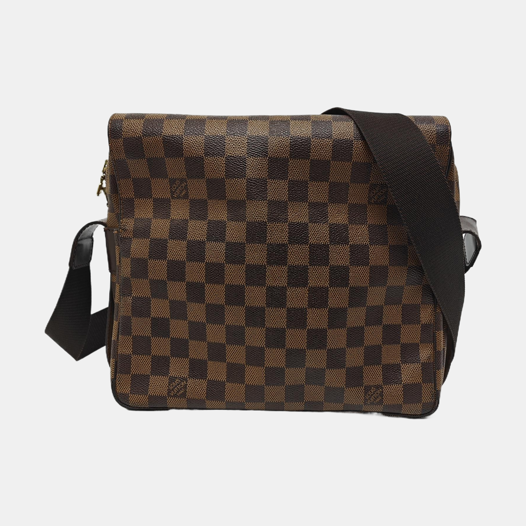 DISTRICT MM Damier Ebene Coated Canvas Brown