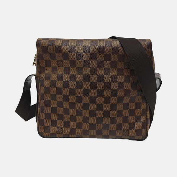 DISTRICT MM Damier Ebene Coated Canvas Brown