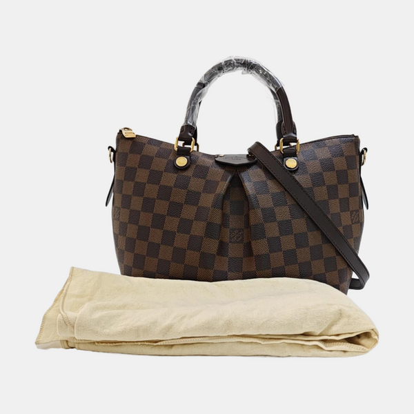 SIENA Damier Ebene Coated Canvas Brown