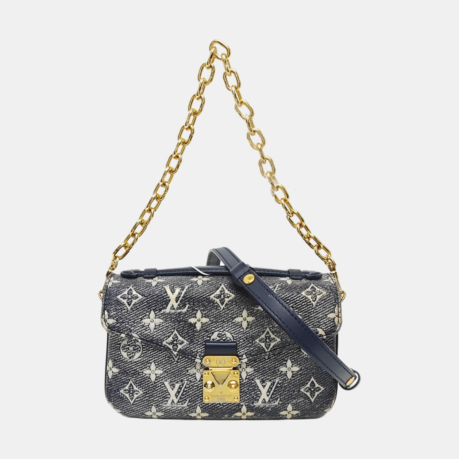 MÉTIS EAST WEST PM Monogram Coated Canvas Blue