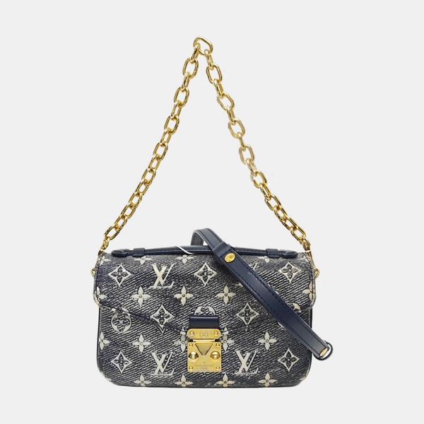 MÉTIS EAST WEST PM Monogram Coated Canvas Blue