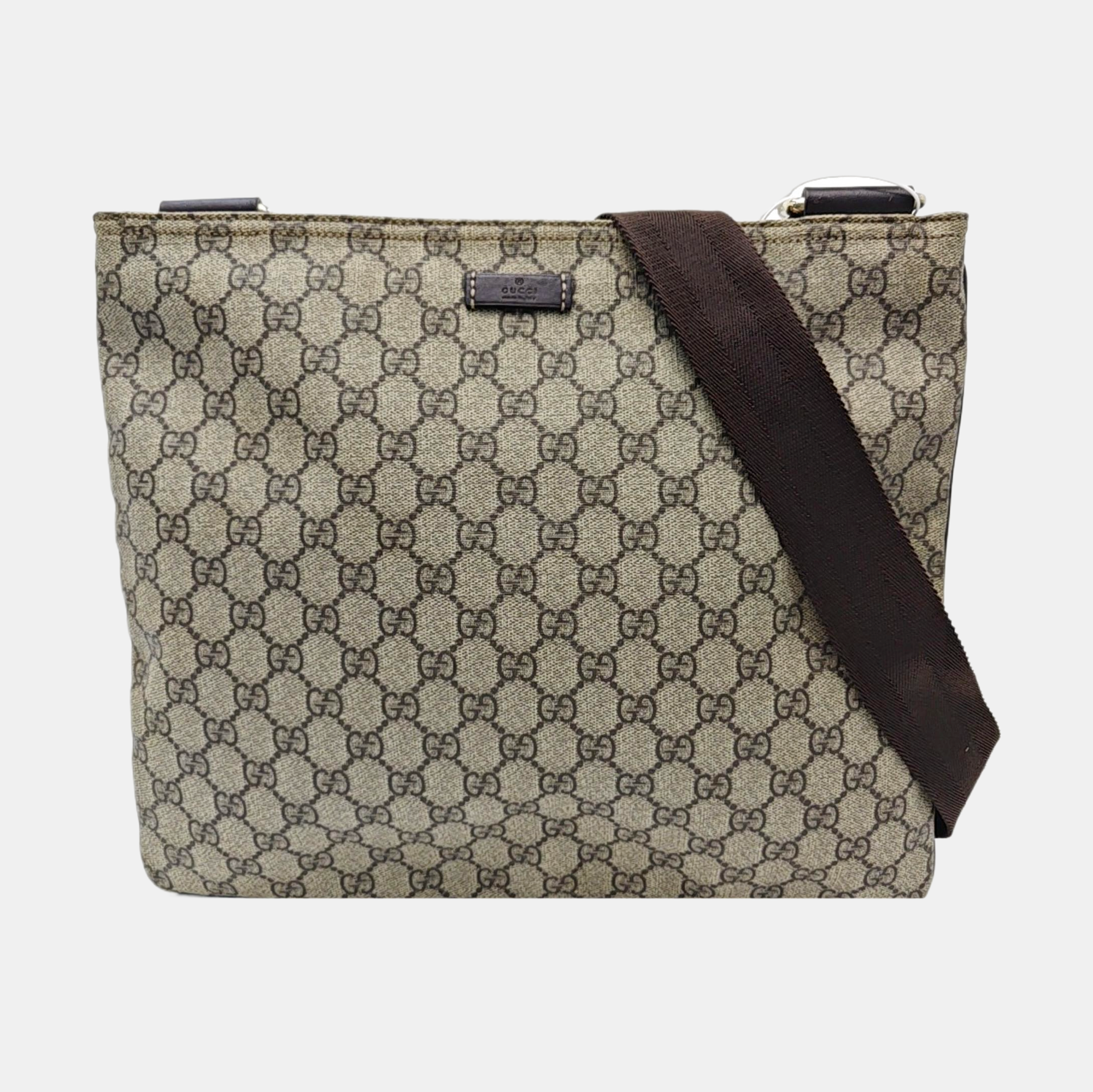 Monogram Coated Canvas Shoulder Bag Beige