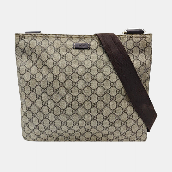 Monogram Coated Canvas Shoulder Bag Beige