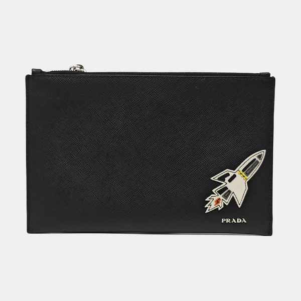 Calfskin Clutch Black