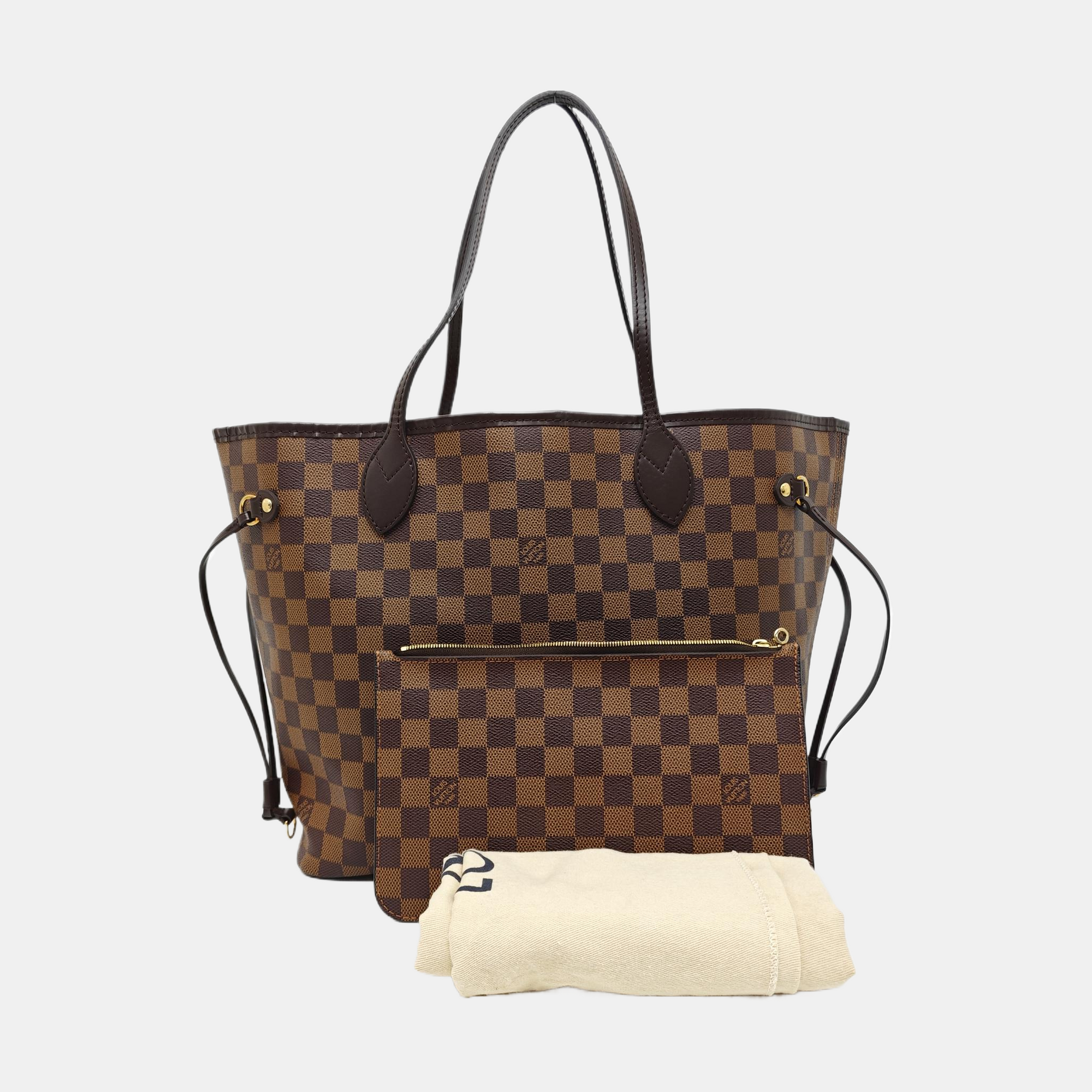 NEVERFULL MM Damier Ebene Coated Canvas Brown