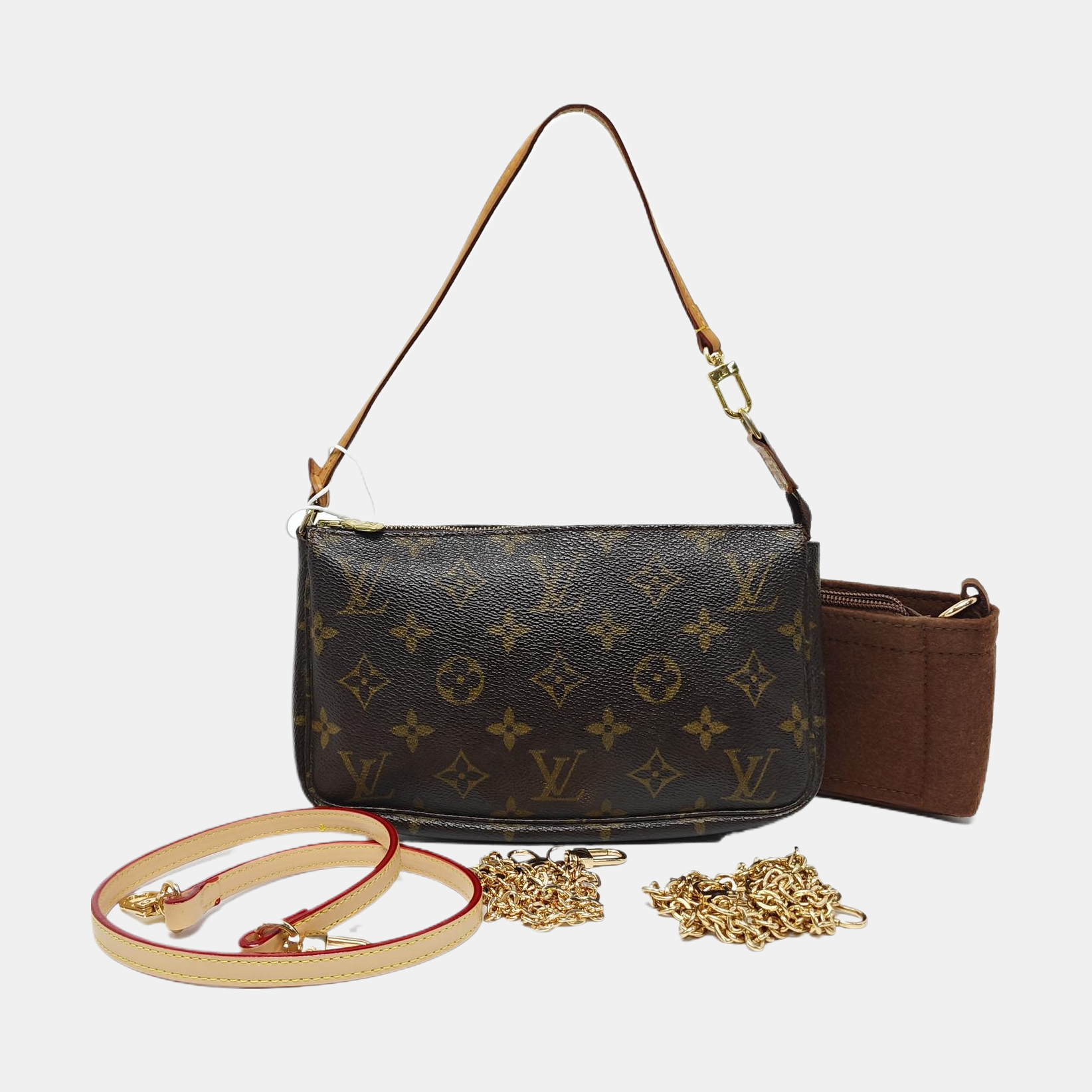 ACCESSOIRES Monogram Coated Canvas Brown