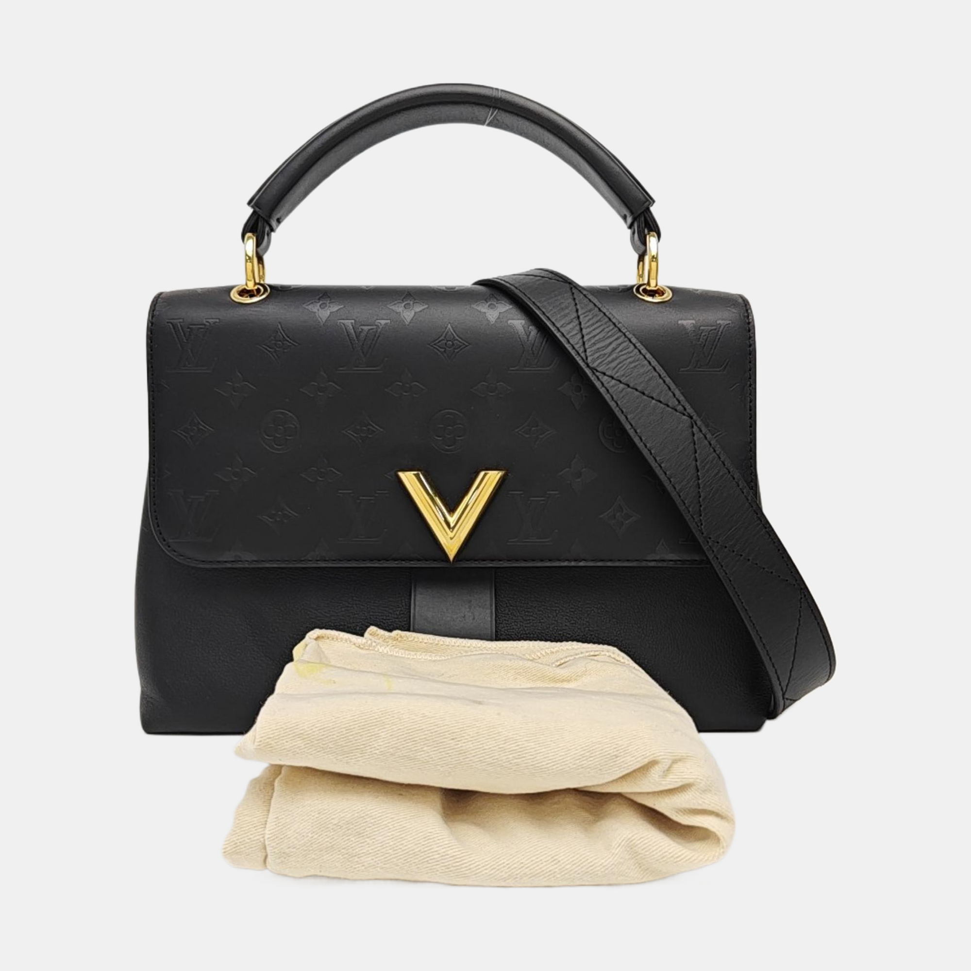 VERY Monogram Calfskin Black