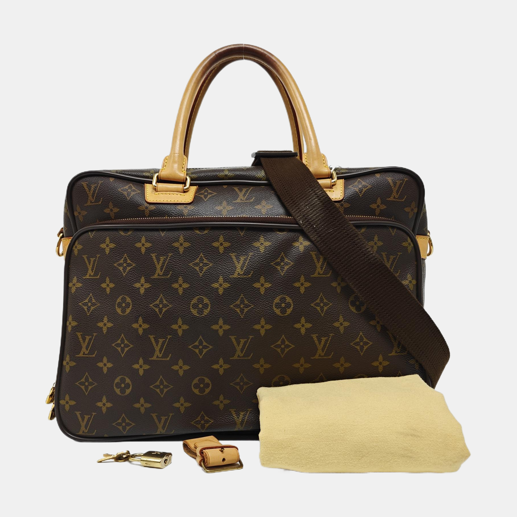 ICARE Monogram Coated Canvas Brown