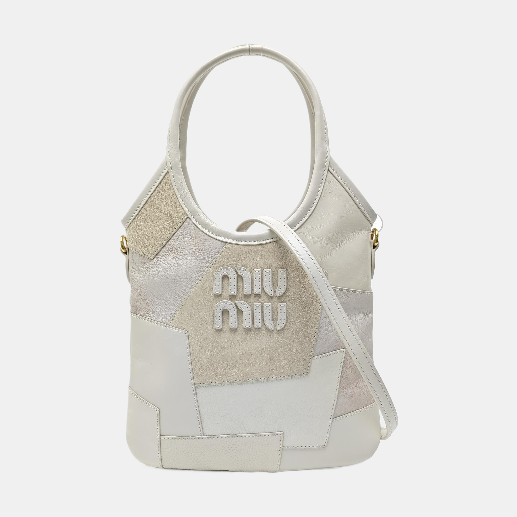 IVY Quilted Suede White