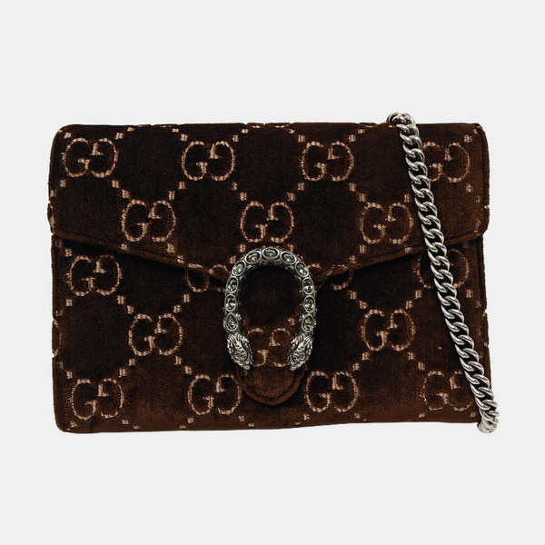 Dionysus Mini Monogram Velvet Brown