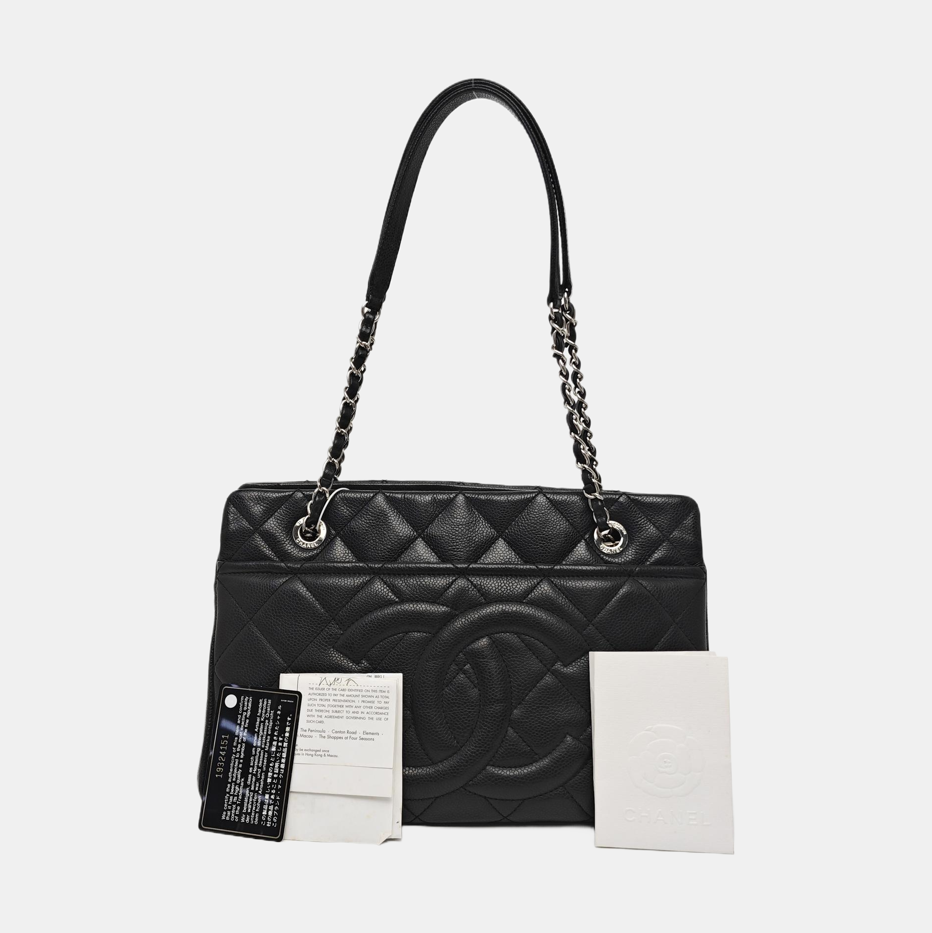 CC TIMELESS SOFT Quilted Grained Calfskin Black