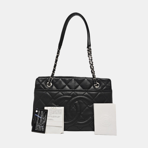 CC TIMELESS SOFT Quilted Grained Calfskin Black