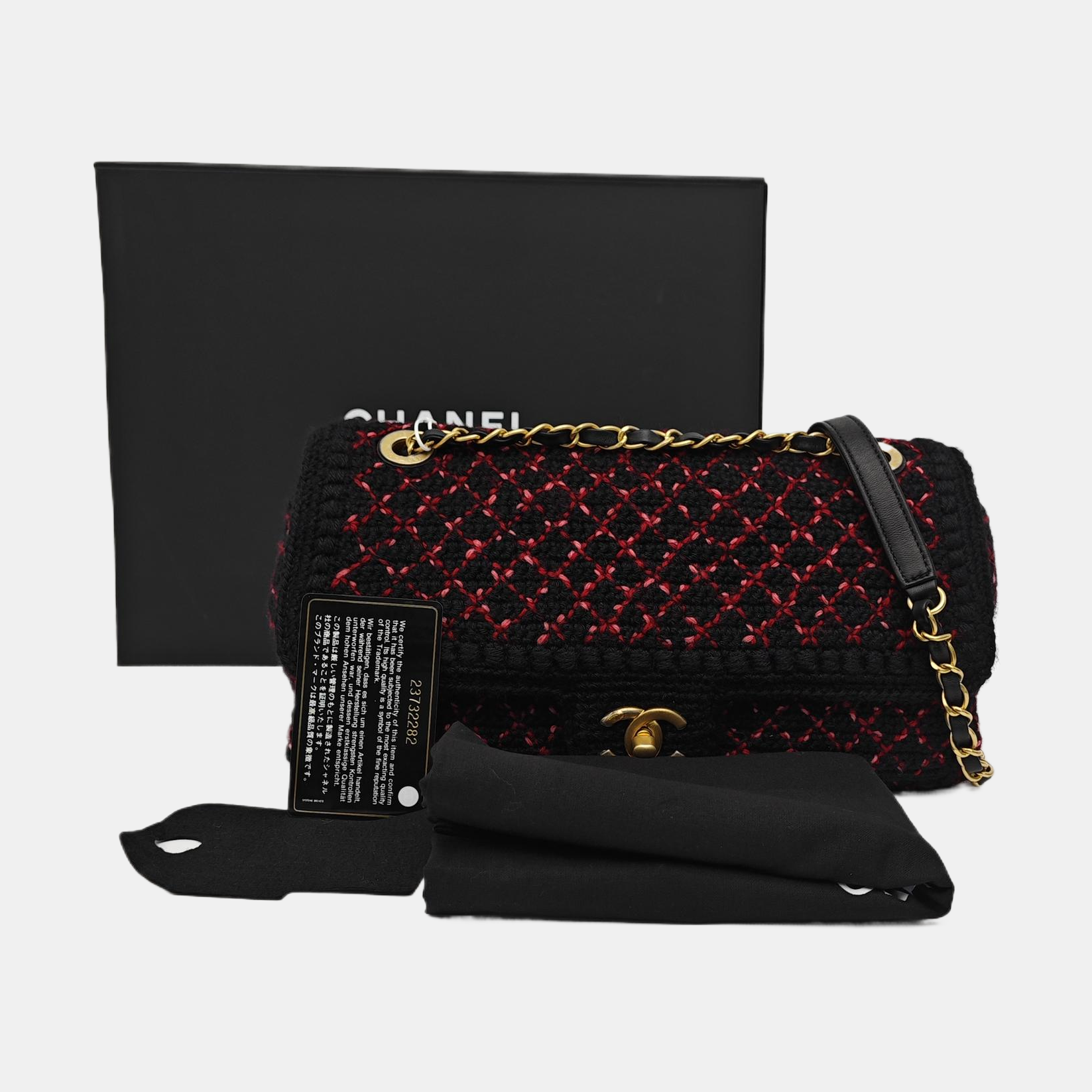 Fabric Shoulder Bag Black