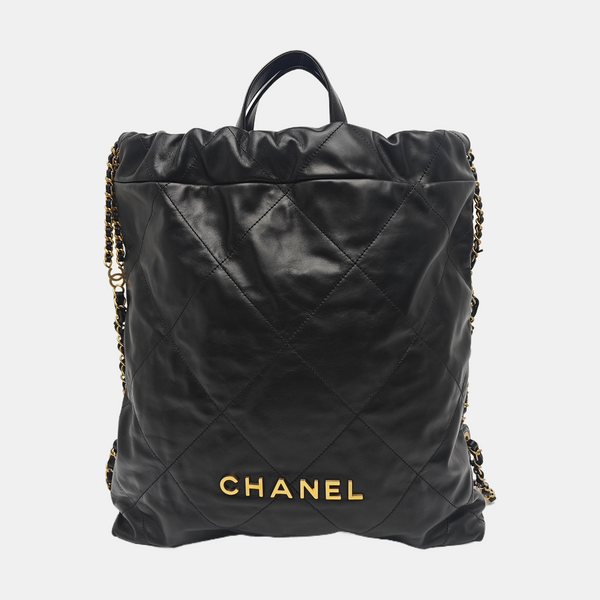 CHANEL 22 Large Calfskin Black