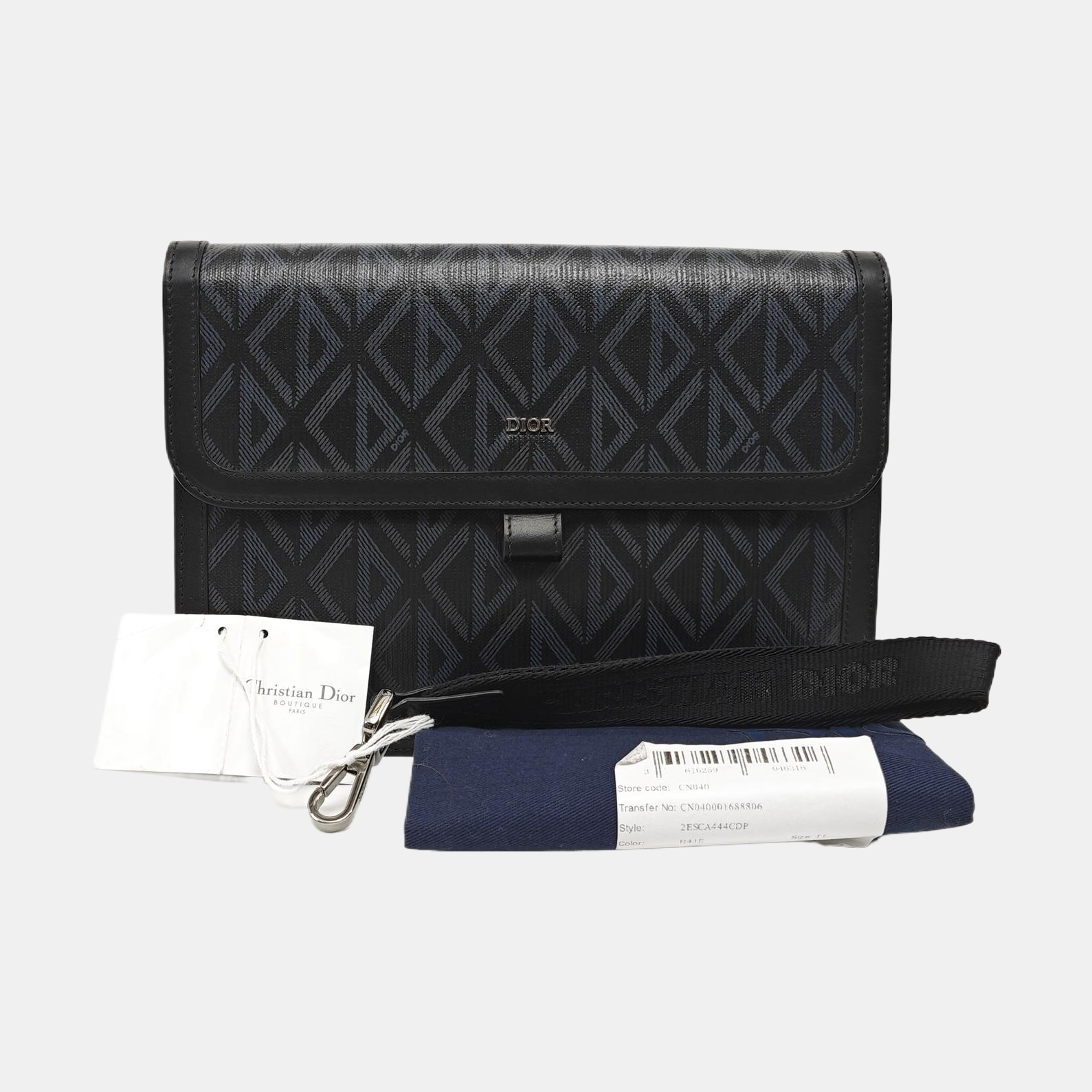Hit The Road Oblique Coated Canvas Black
