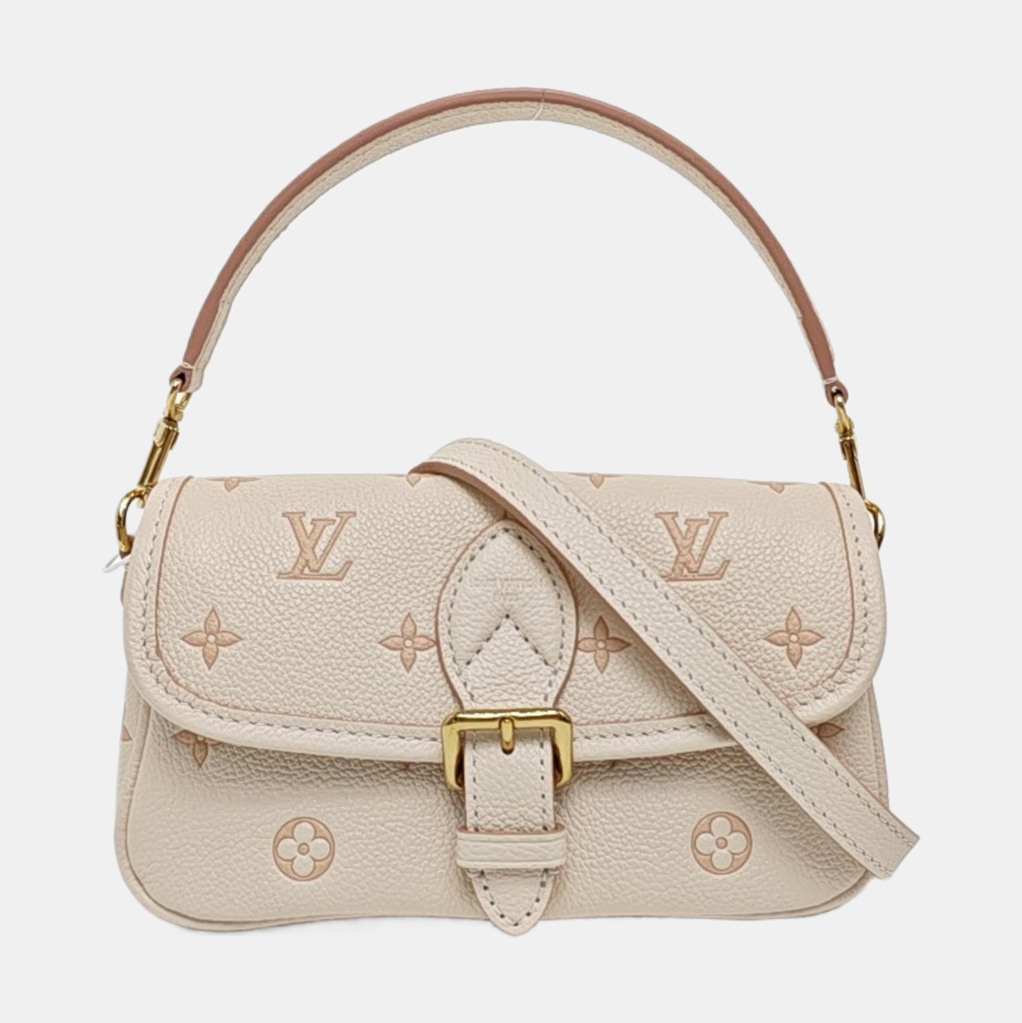 DIANE Nano Monogram Calfskin White