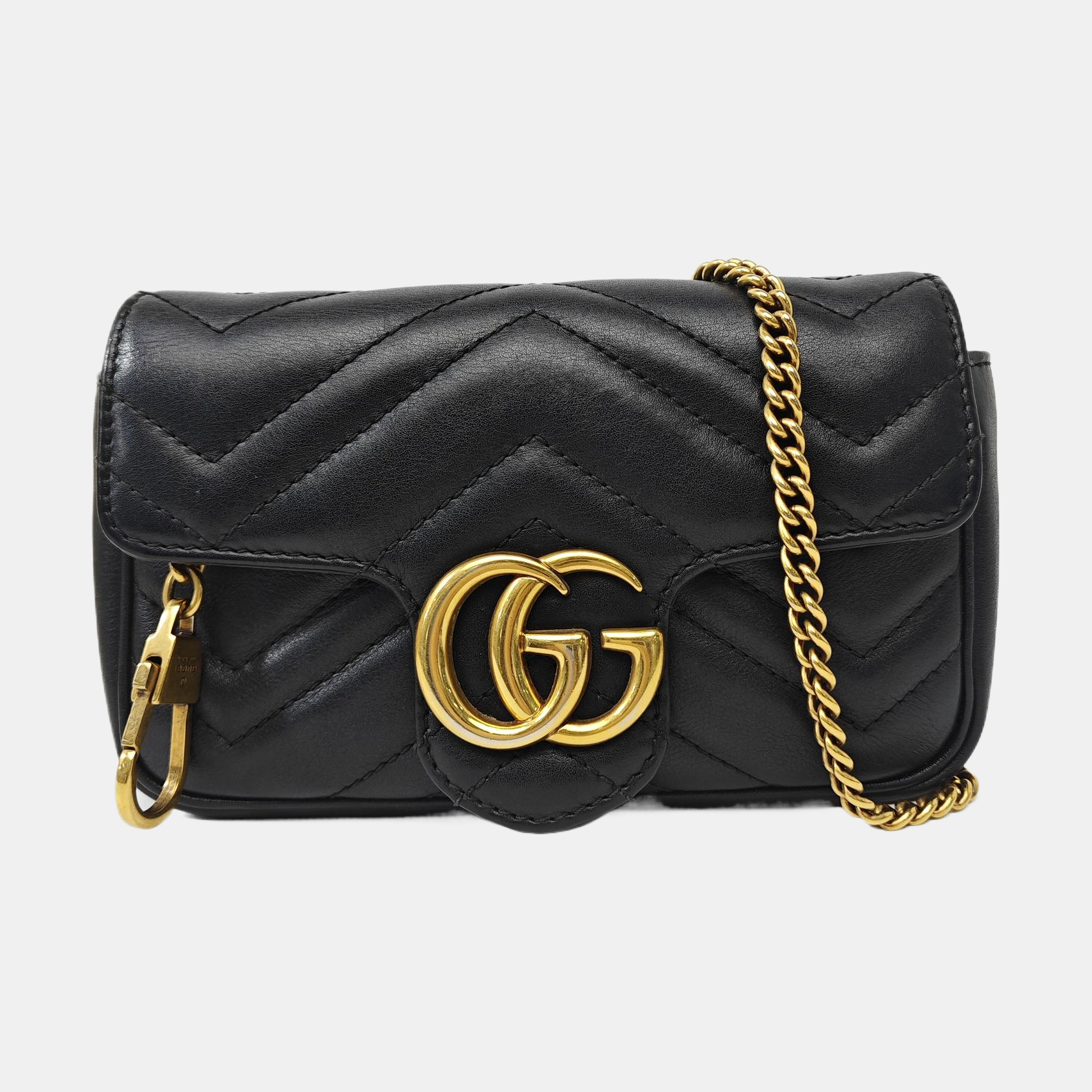GG Marmont Mini Quilted Calfskin Black