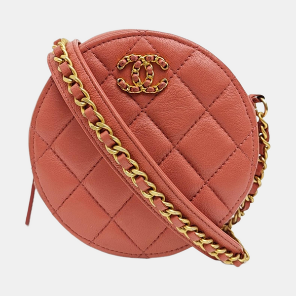 CHANEL 19 Small Quilted Lambskin Pink