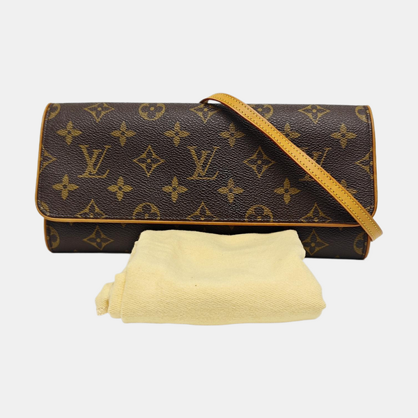 TWIN GM Monogram Coated Canvas Brown