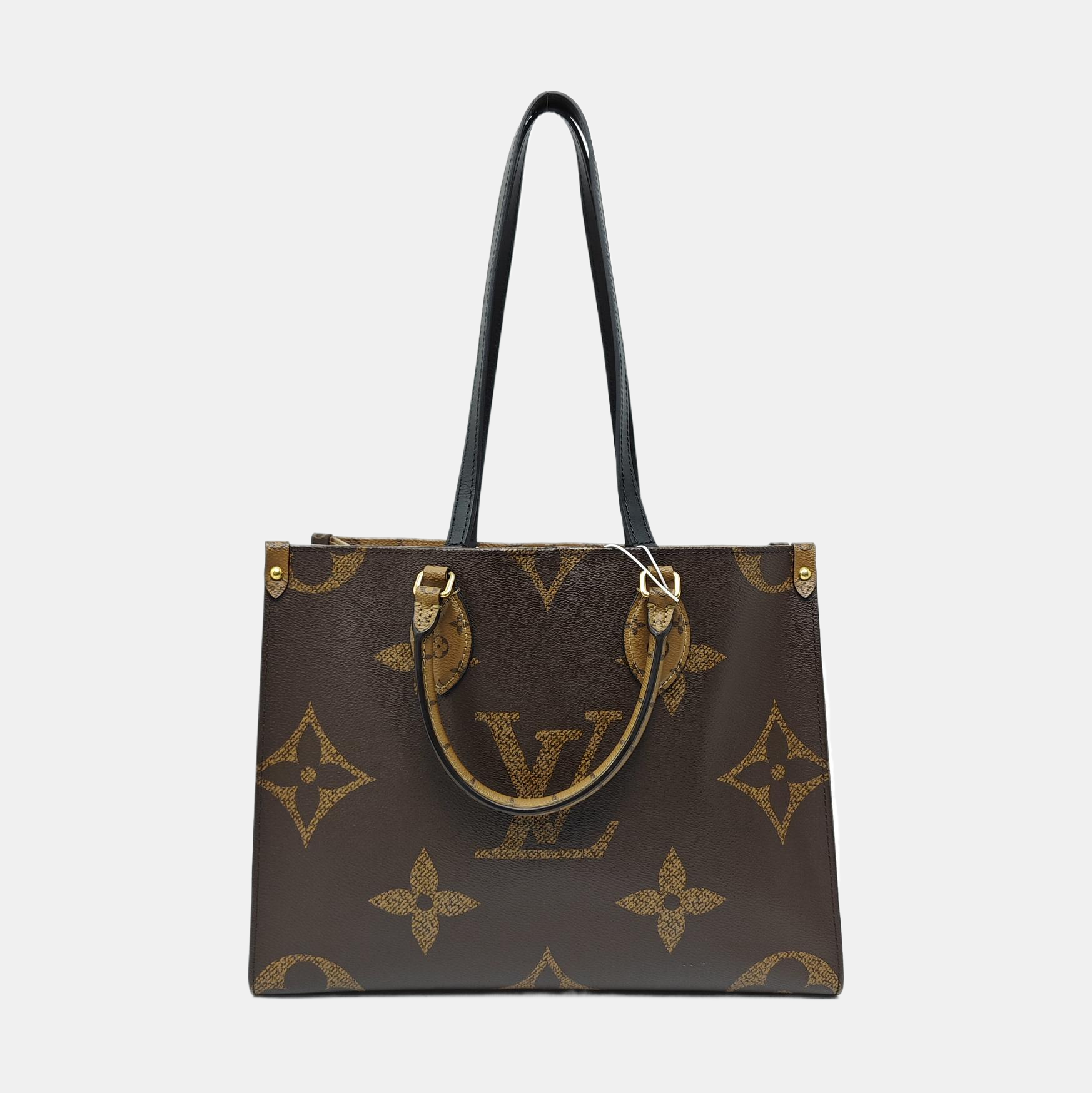 Authenticated pre-owned  ONTHEGO MM Monogram Coated Canvas Brown - Tote Bag at Looply