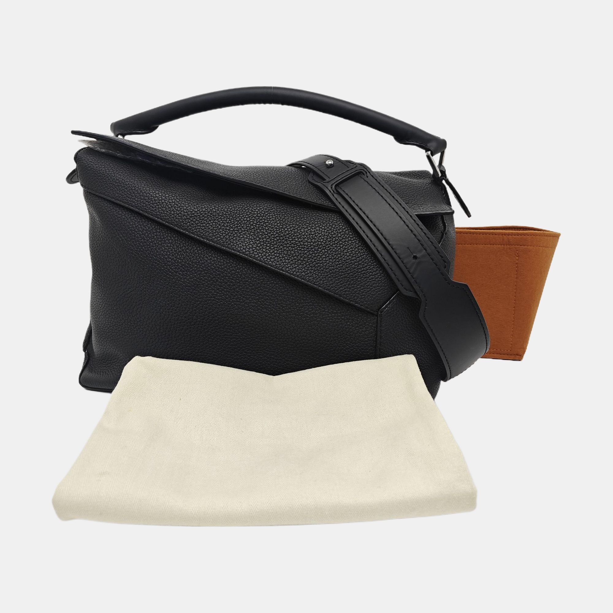 Puzzle Large Calfskin Black