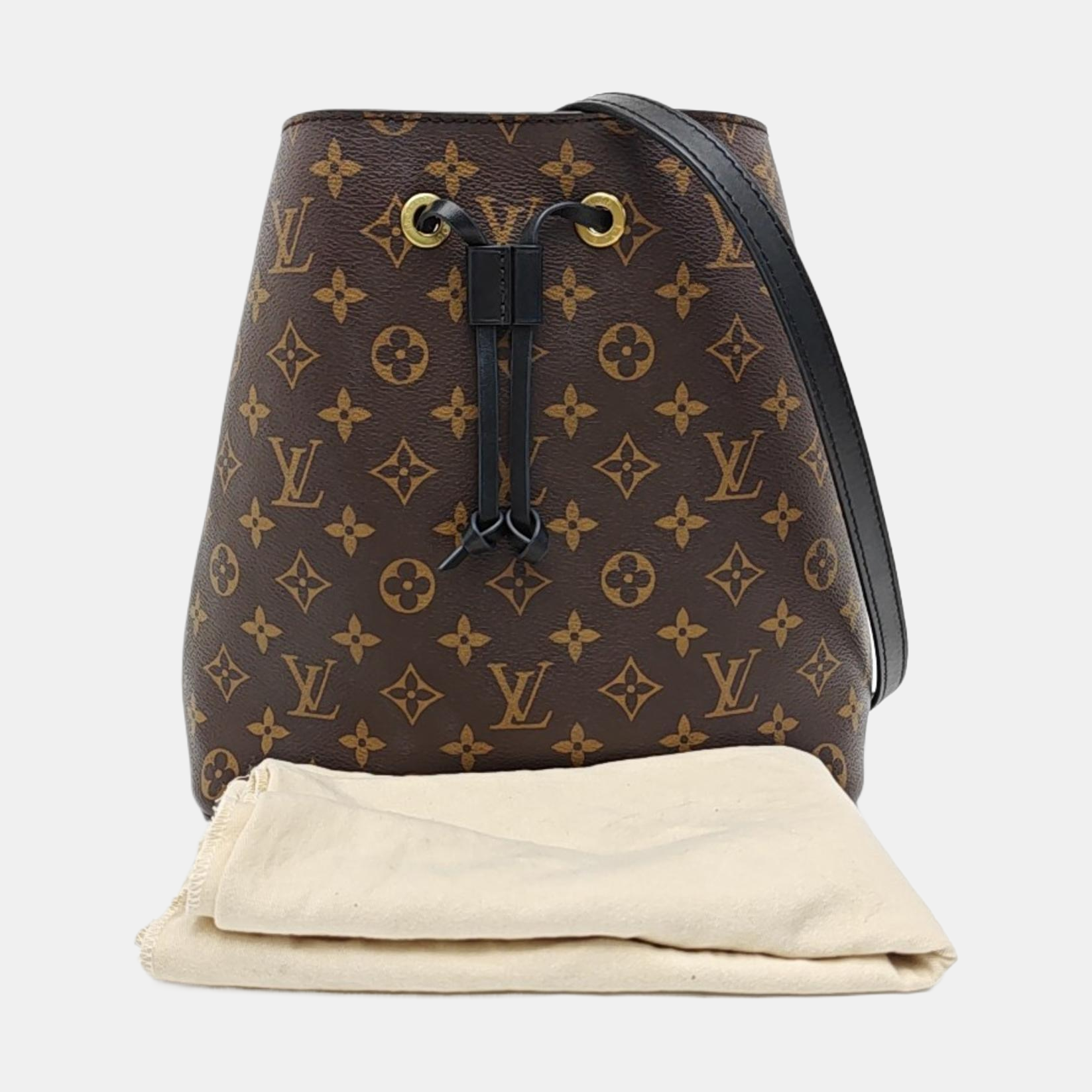 NÉONOÉ MM Monogram Coated Canvas Brown