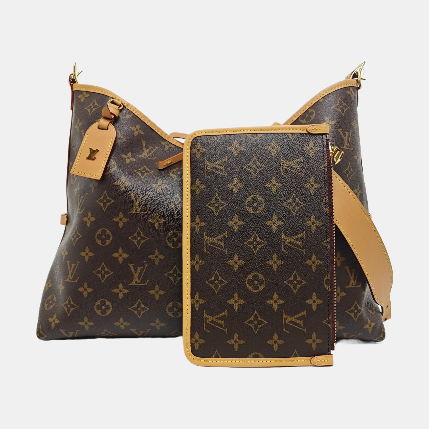 CARRYALL MM Monogram Coated Canvas Brown