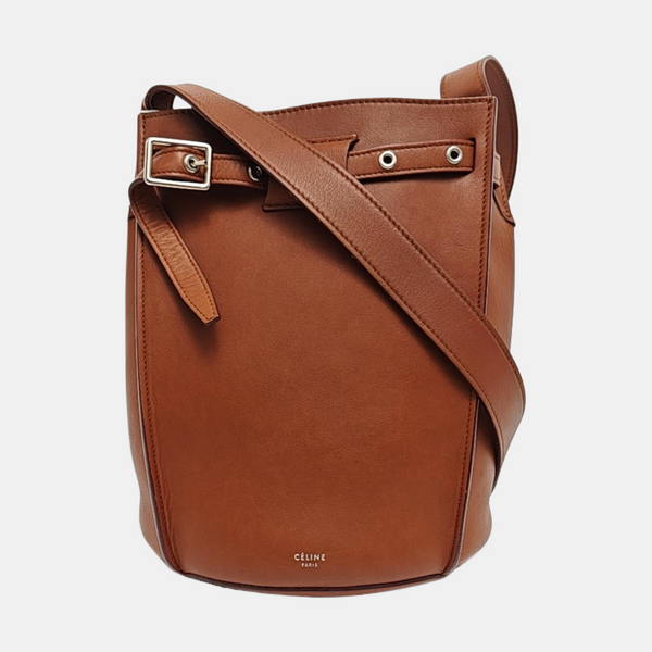 Authenticated pre-owned  BIG BAG Calfskin Brown - Bucket Bag at Looply
