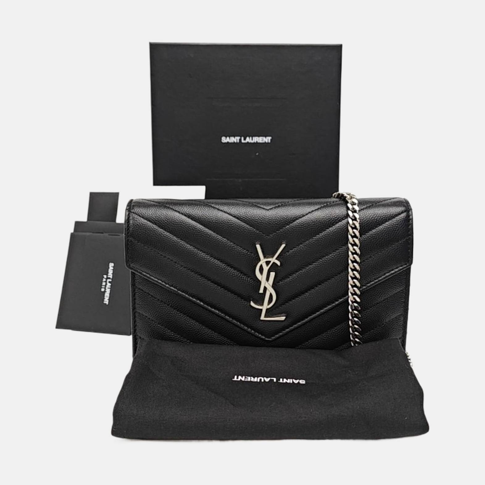 MONOGRAM Chevron Calfskin Black