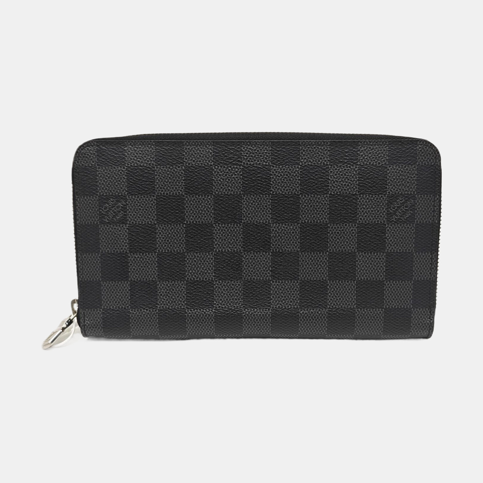 ZIPPY Damier Graphite Coated Canvas Gray Wallet