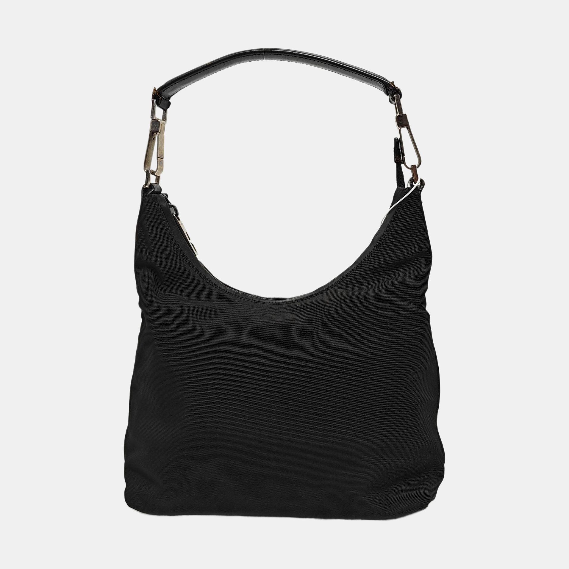 Fabric Top Handle Bag Black