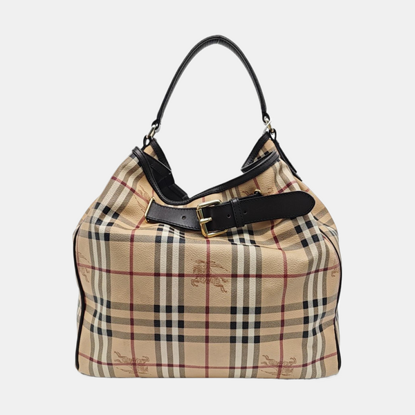 Coated Canvas Tote Bag Brown