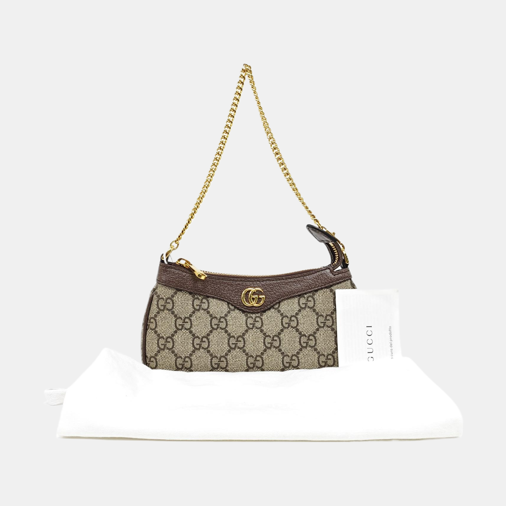 Ophidia Mini Monogram Coated Canvas Beige