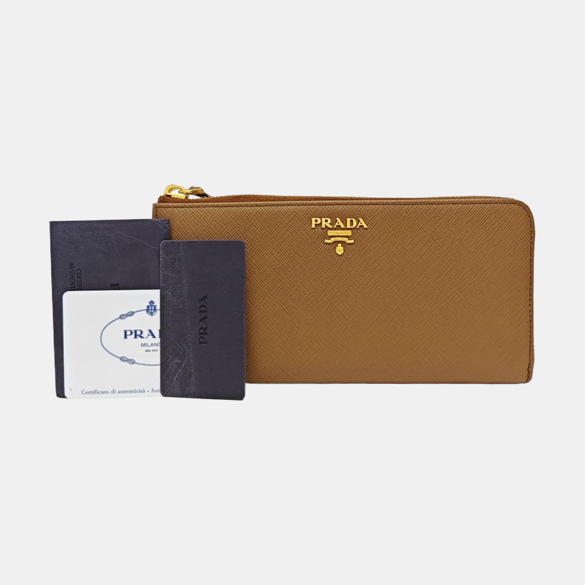 Saffiano Calfskin Wallet Large Brown